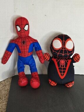 SPIDER-MAN 15" plush & 10" Squishmallows Original MARVEL Spidey Bundle of two